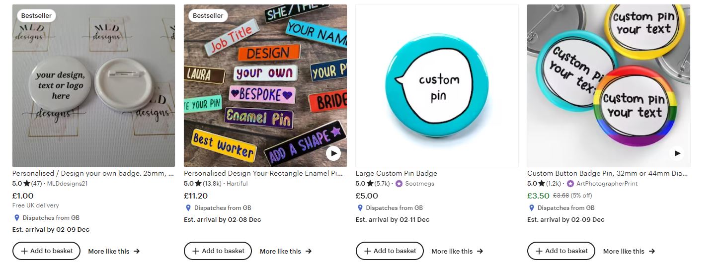 Pin Badges Etsy